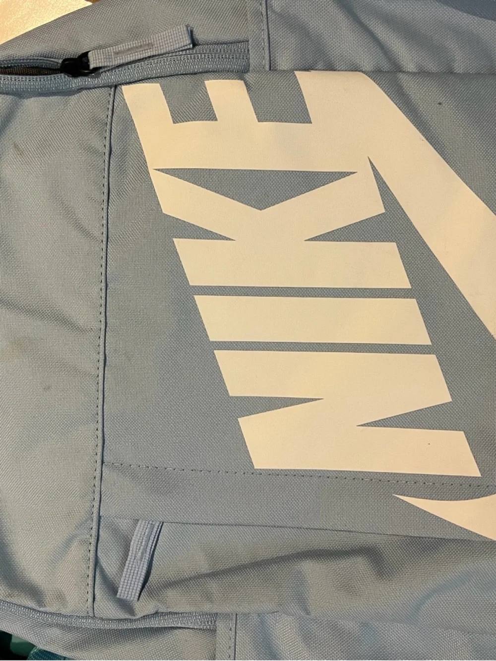 Nike Sky Blue Backpack with Large White Logo